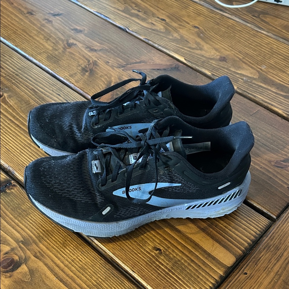 Brooks Black and White Athletic Shoes